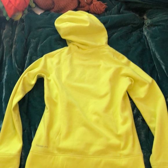 Nike Neon Yellow and White therma-fit Hoodie - Picture 5 of 7